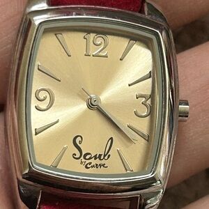 Soul by Curve Gold Watch with Red Strap